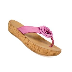 Crocs A-Leigh Sandal Pink Wedge Women's Size 8